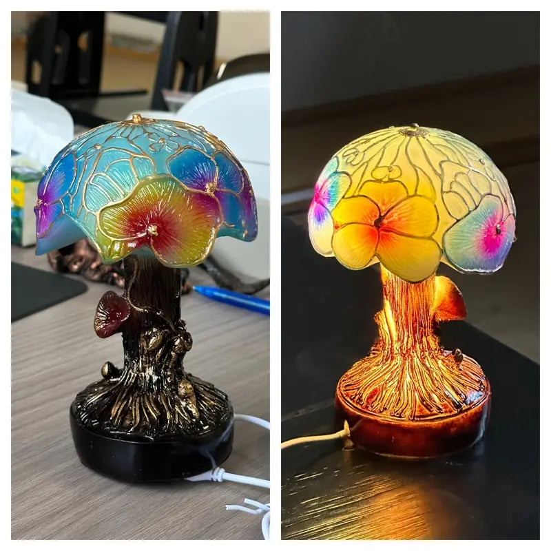 Boho Stylová Houbová Květinová Lampa