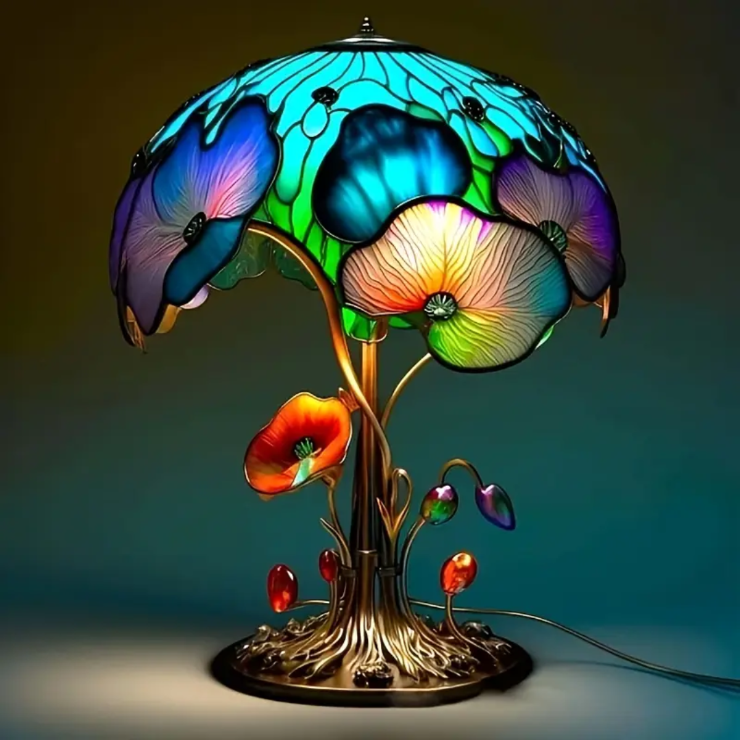 Boho Stylová Houbová Květinová Lampa